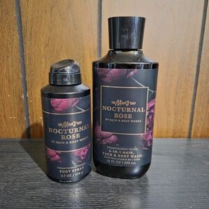 Bath & Body Works Nocturnal Rose Body Wash and Spray Set